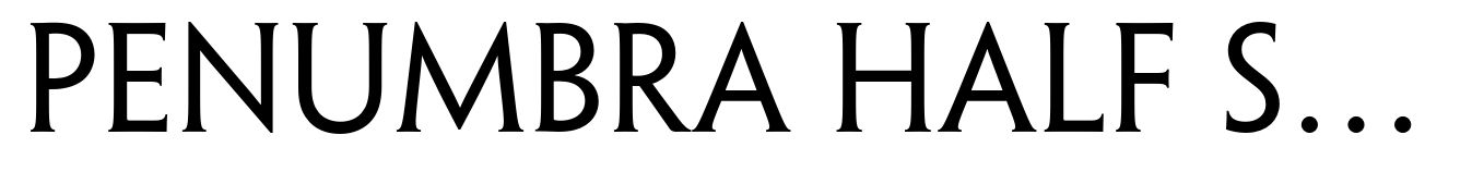 Penumbra Half Serif Std Regular